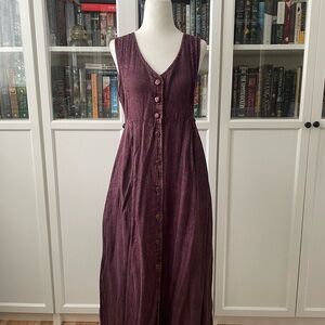 April Cornell Elegant Purple Sleeveless Dress